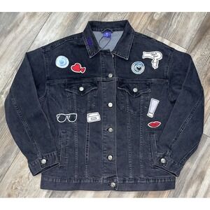 Monat ~ Black Denim‎ Jacket ~ Relaxed Fit~ oversized ~ Boss Babe" ~ size XS
